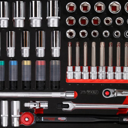 KS TOOLS 1/2'' Steckschlüssel-Satz in Schaumstoffeinlage, 86-tlg ( 813.0086 ) - Toolbrothers