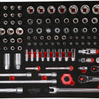 KS TOOLS Serie di chiavi a bussola 1/4'' + 3/8'' + 1/2'' nell'inserto in schiuma, 156 pz ( 813.0156 )