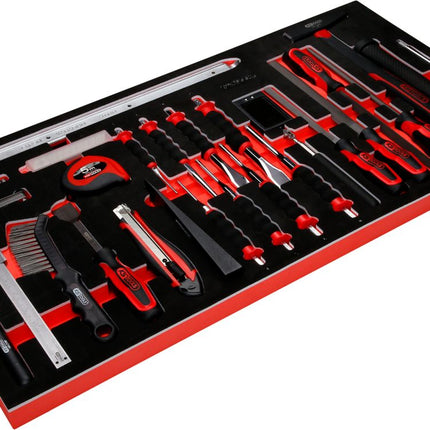 KS TOOLS Hammer- / Meißel- / und Messwerkzeug-Satz in Schaumstoffeinlage, 36-tlg ( 813.1036 ) - Toolbrothers