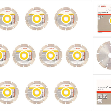 Bosch Standard Universal Turbo Diamant Trennscheibe 125 mm 10 Stk. ( 10x 2608602394 ) Beton Aufnahme 22,23 mm - Toolbrothers