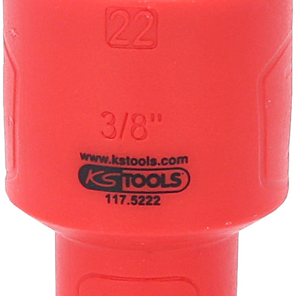 KS TOOLS 3/8" Isolierte Stecknuss, 22mm ( 117.5222 )