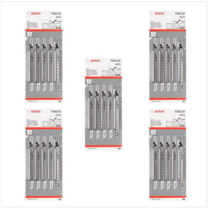 Bosch T 301 CD Stichsägeblätter Clean for Wood 25 Stk. 117 mm ( 2608637590 ) - Toolbrothers