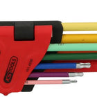 KS TOOLS Juego de llaves Allen Torx con cabeza de bola, extralargas y en ángulo de 108°, 9 pzs ( 151.4530 )