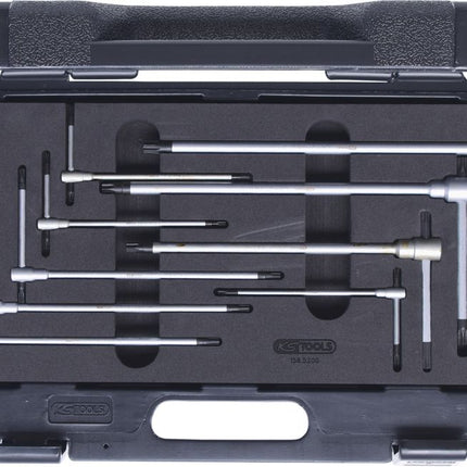 KS TOOLS 3-Wege T-Griff-Torx-Schlüssel-Satz, 9-tlg ( 158.5200 )