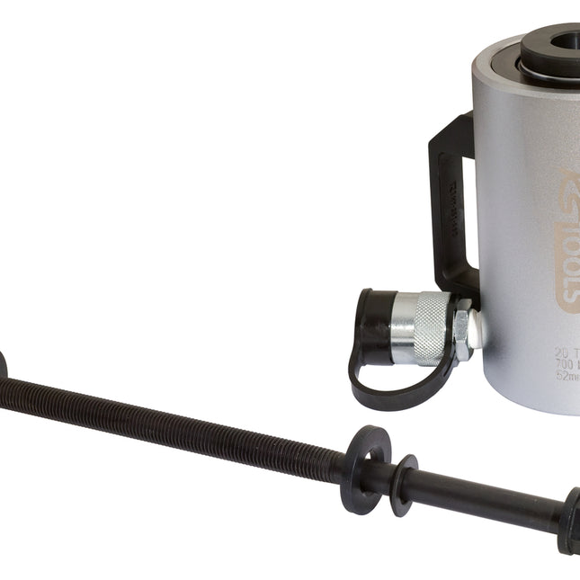 KS TOOLS Serie cilindro idraulico a stantuffo cavo 20 t con vite di pressione, 2 pz ( 700.1786 )