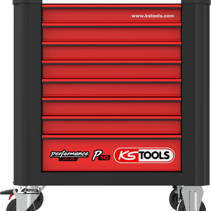 KS TOOLS Performanceplus Werkstattwagen-Satz P10 mit 399 Werkzeugen für 6 Schubladen ( 810.6399 ) - Toolbrothers