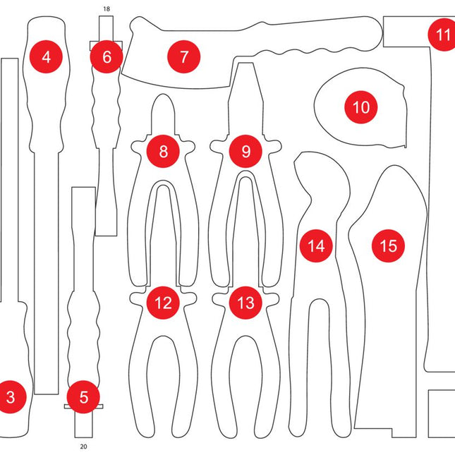 KS TOOLS Insert en mousse vide pour 811.0017 ( 811.0017-97 )