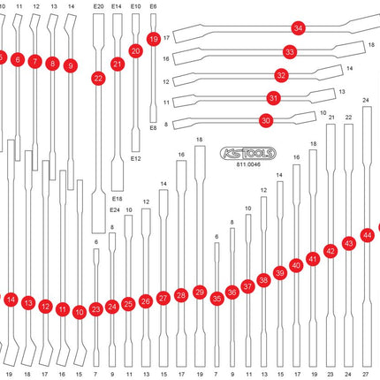 KS TOOLS Insert en mousse vide pour 811.0046 ( 811.0046-97 )