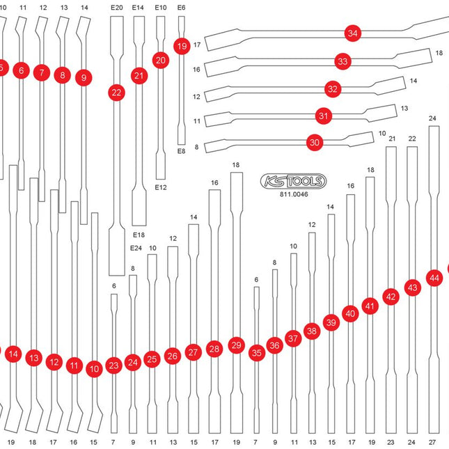 KS TOOLS Insert en mousse vide pour 811.0046 ( 811.0046-97 )