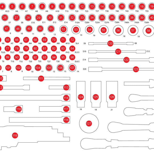 KS TOOLS Leere Schaumstoffeinlage zu 811.0140 ( 811.0140-97 ) - Toolbrothers