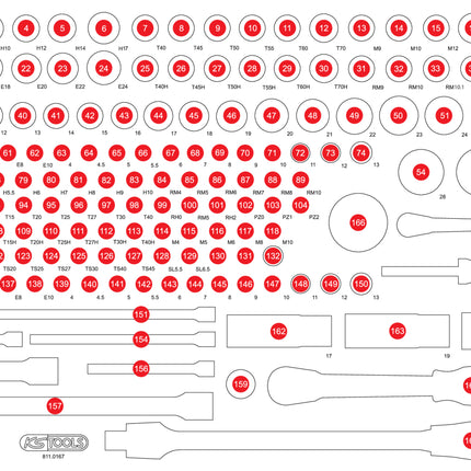 KS TOOLS Leere Schaumstoffeinlage zu 811 0167 811 0167 97  1 - toolbrothers