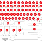 KS TOOLS Inserto de gomaespuma vacío para 811.1095 ( 811.1095-97 )
