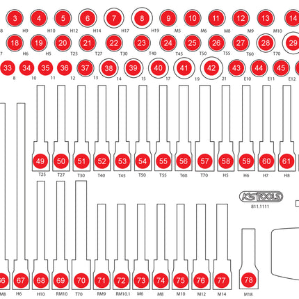 KS TOOLS Leere Schaumstoffeinlage zu 811.1111 ( 811.1111-97 )