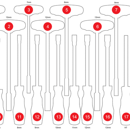 KS TOOLS Insert en mousse vide pour 811.2018 ( 811.2018-97 )