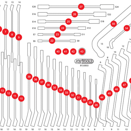 KS TOOLS Insert en mousse vide pour 813.0055 ( 813.0055-97 )