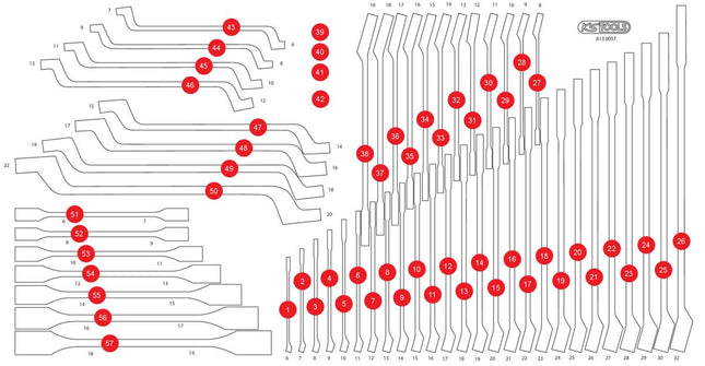 KS TOOLS Inserto di materiale espanso di 813.0057 ( 813.0057-97 )