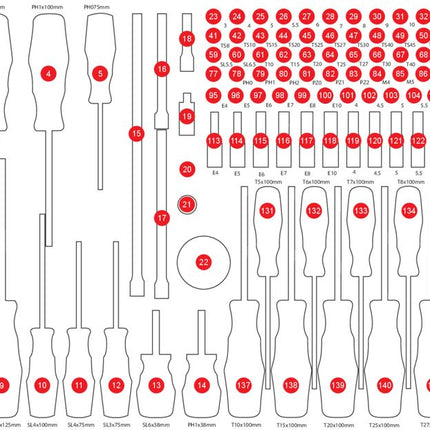 KS TOOLS Leere Schaumstoffeinlage zu 813.0146 ( 813.0146-97 ) - Toolbrothers