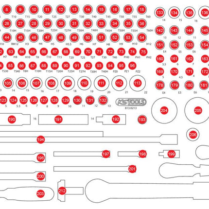 KS TOOLS Leere Schaumstoffeinlage zu 813.0213 ( 813.0213-97 )
