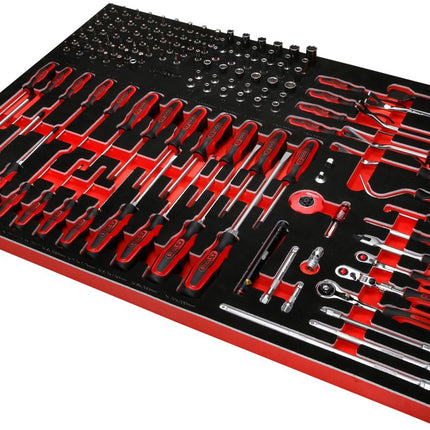 KS TOOLS Jeu de clés à douille et de tournevis 1/4' dans insert en mousse, 142 pcs ( 821.0142 )
