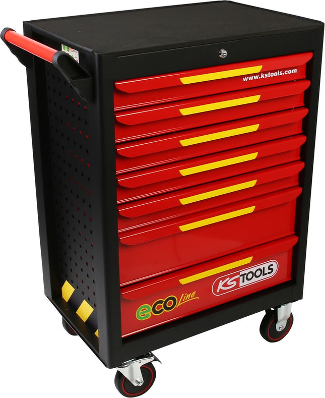 KS TOOLS Carro de taller ECOline NEGRO/ROJO/AMARILLO con 7 cajones ( 897.1007 )