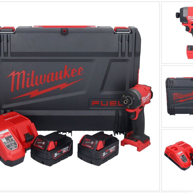 Milwaukee M18 FID3-502X Akku Schlagschrauber 18 V 1/4" 226 Nm Brushless ( 4933479865 ) + 2x Akku 5,0 Ah + Ladegerät + HD Box - Toolbrothers