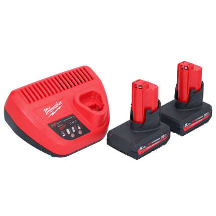 Milwaukee M12 FRAIWF38-502 Llave de impacto sin cable 12 V 3/4" 270 Nm sin escobillas + 2x batería recargable 5.0 Ah + cargador