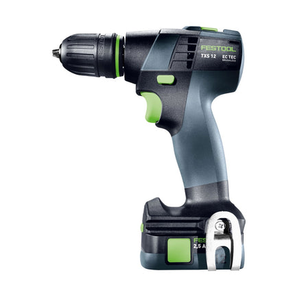 Festool TXS 12 2.5-Plus akumulatorowa wiertarko-wkrętarka 12 V 30 Nm bezszczotkowa ( 576873 ) + 2x akumulator 2,5 Ah + ładowarka + systainer