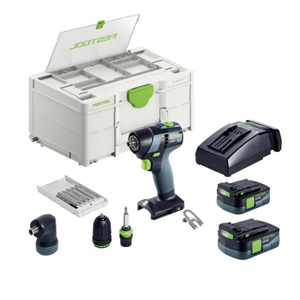 Festool TXS 12 2,5-Set Akku Bohrschrauber 12 V 30 Nm Brushless ( 576874 ) + 2x Akku 2,5 Ah + Ladegerät + Bitset + Systainer