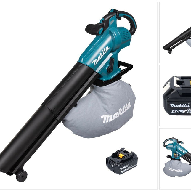 Makita DUB 187 M cordless leaf blower and vacuum cleaner 18 V brushless + 1x battery 4.0 Ah - without charger