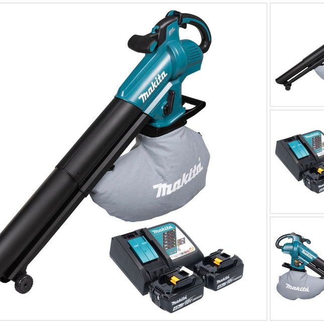 Makita DUB 187 RM2 cordless leaf blower and vacuum cleaner 18 V brushless + 2x battery 4.0 Ah + charger