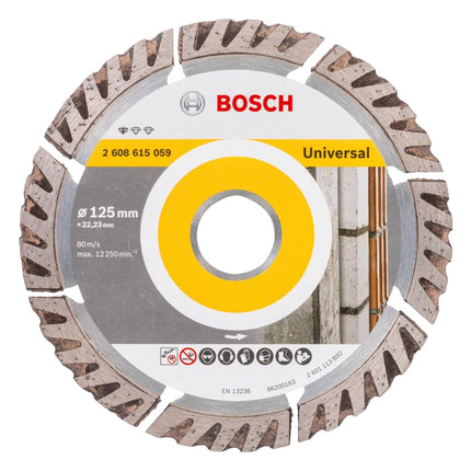 Bosch Standard for Universal diamond cutting disc 125 x 22.23 mm 5 pcs. ( 5x 2608615059 ) for concrete, steel-concrete, brick, lime and sandstone