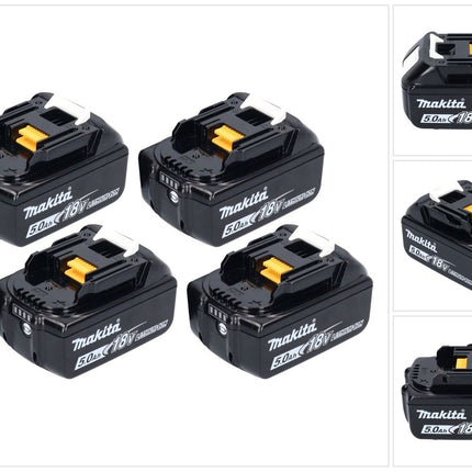 Makita Akku Set 4x BL 1850 B 18 V 5,0 Ah / 5000 mAh Li-Ion Akku ( 4x 197280-8 )
