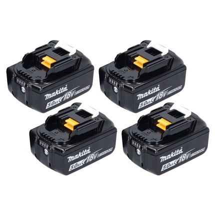 Makita Akku Set 4x BL 1850 B 18 V 5,0 Ah / 5000 mAh Li-Ion Akku ( 4x 197280-8 )