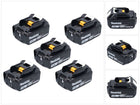 Kit di batterie Makita 5x BL 1830 B 18 V 3,0 Ah / 3000 mAh Li-Ion ( 5x 197599-5 ) con display LED - originale, non copiato
