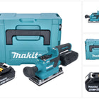 Makita DBO 382 T1J cordless orbital sander 18 V 93 x 185 mm brushless + 1x rechargeable battery 5.0 Ah + Makpac - without charger