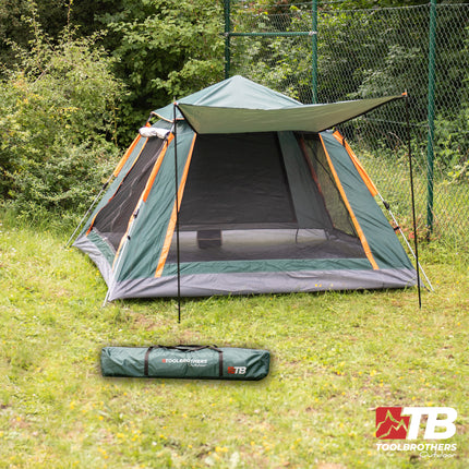 Toolbrothers conjunto de camping al aire libre tienda de campaña para 2-4 personas tienda hidráulica tienda pop-up + equipo de camping 13 piezas