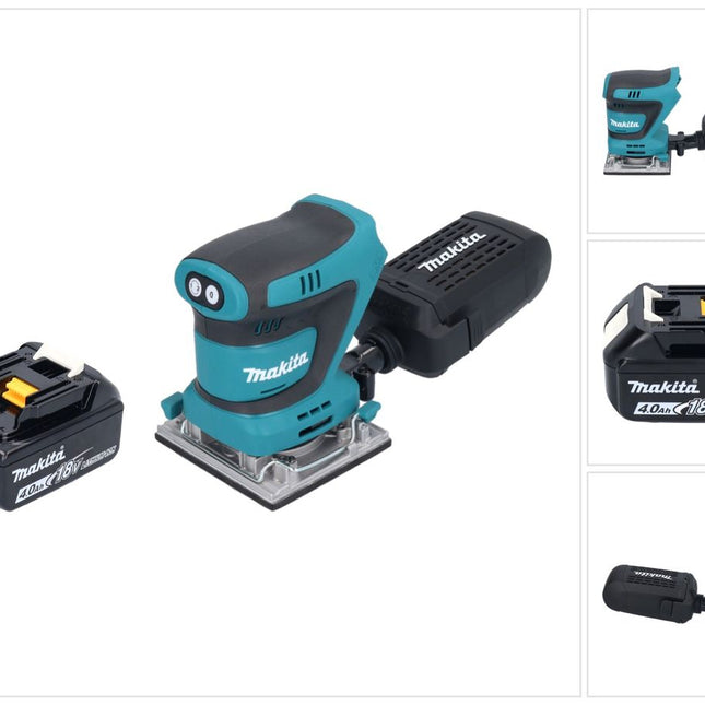 Levigatrice vibrante a batteria Makita DBO 484 M1 18 V 112 x 102 mm + 1x batteria 4,0 Ah - senza caricabatterie