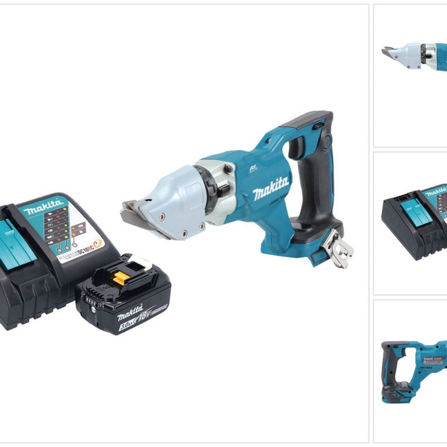 Makita DJS 200 RF1 Akku Blechschere 18 V 2,0 mm Brushless + 1x Akku 3,0 Ah + Ladegerät