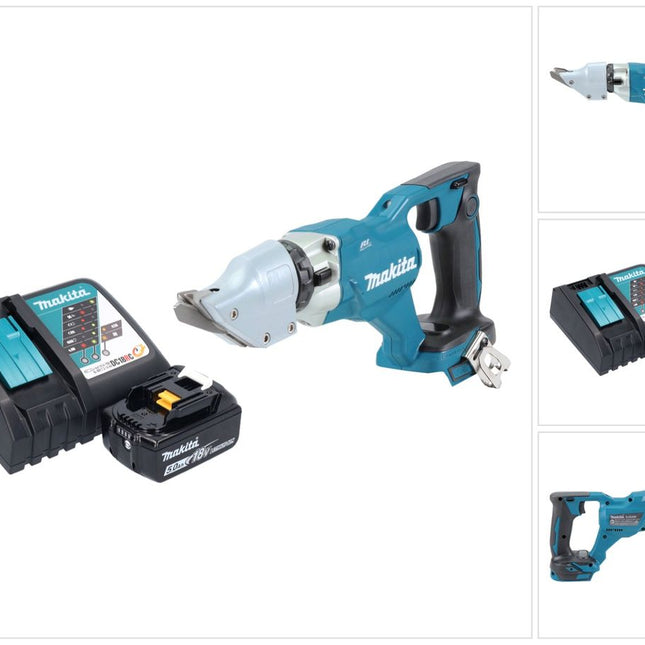 Makita DJS 200 RT1 Akku Blechschere 18 V 2,0 mm Brushless + 1x Akku 5,0 Ah + Ladegerät