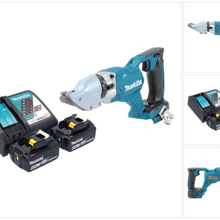 Makita DJS 200 RG cordless sheet metal shears 18 V 2.0 mm brushless + 2x rechargeable battery 6.0 Ah + charger