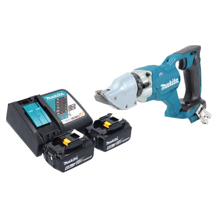 Makita DJS 200 RG cordless sheet metal shears 18 V 2.0 mm brushless + 2x rechargeable battery 6.0 Ah + charger