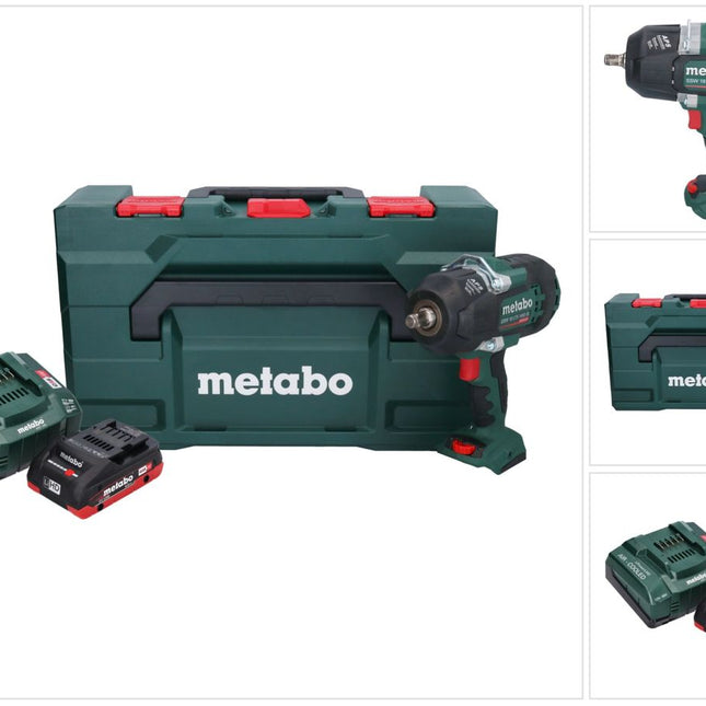 Metabo SSW 18 LTX 1450 BL avvitatore a impulsi a batteria 18 V 1450 Nm brushless + 1x batteria ricaricabile 4,0 Ah + caricatore + metaBOX
