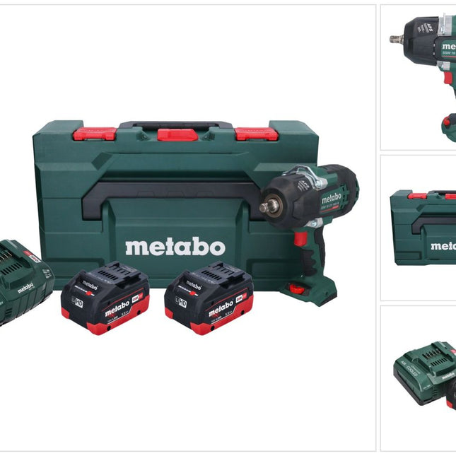 Metabo SSW 18 LTX 1450 BL llave de impacto sin cable 18 V 1450 Nm ( 602401660 ) sin escobillas + 2x batería recargable 5,5 Ah + cargador + metaBOX