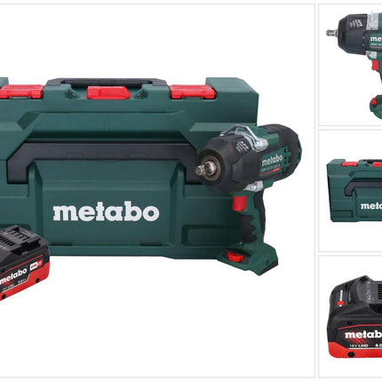 Metabo SSW 18 LTX 1450 BL Akku Schlagschrauber 18 V 1450 Nm Brushless + 1x Akku 8,0 Ah + metaBOX - ohne Ladegerät