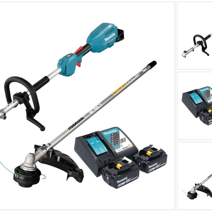 Multiherramienta sin cable Makita DUX 18 RG2X1 18 V sin escobillas + 2 baterías de 6,0 Ah + kit cargador