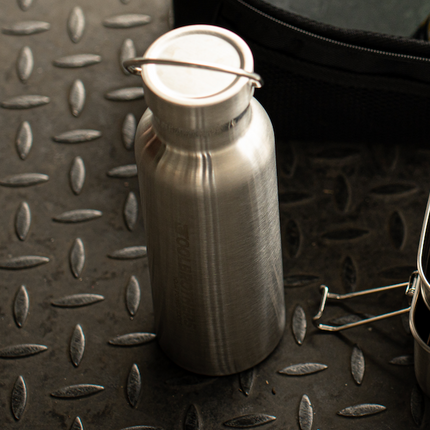 Toolbrothers Fan Lunchpaket in Hardcase Tragetasche Lunchtasche Wasserdicht  mit Edelstahl Brotdose & Bambus Deckel 1200 ml + Edelstahl Trinkflasche 600 ml + 4 in 1 Multifunktions Besteck