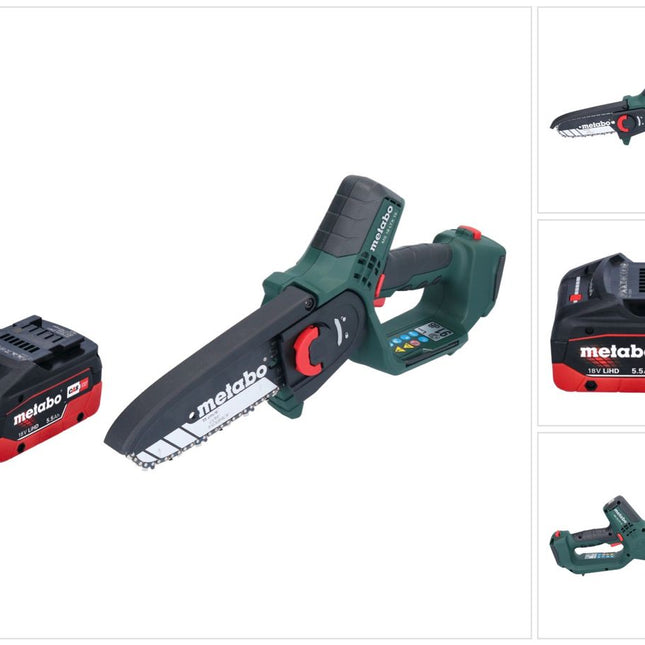 Metabo MS 18 LTX 15 Akku Gehölzsäge 18 V 15 cm 5 m/s + 1x Akku 5,5 Ah - ohne Ladegerät