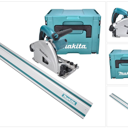 Makita SP 6000 J1 sega a tuffo 1300 L 165 mm + guida 1400 mm + Makpac