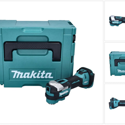 Herramienta multifunción a batería Makita DTM 52 ZJ 18 V Starlock Max sin escobillas + Makpac - sin batería, sin cargador