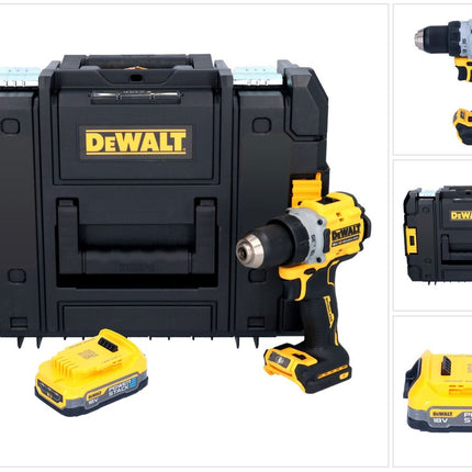 DeWalt DCD 800 NT Akku Bohrschrauber 18 V 90 Nm Brushless + 1x Akku 1,7 Ah + TSTAK - ohne Ladegerät